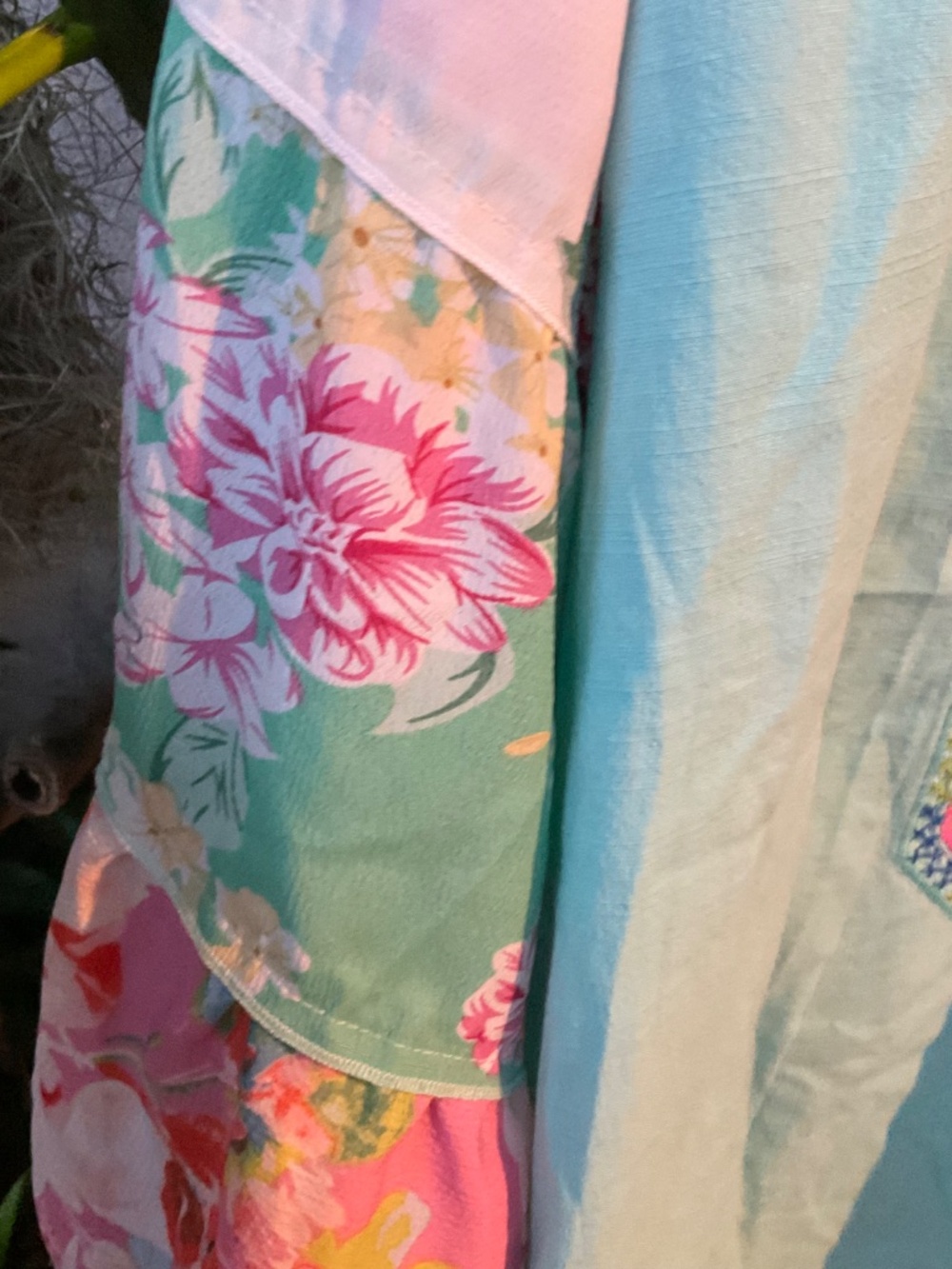 Multi-Colored Embroidered Patchwork Top - Picture 5 of 7